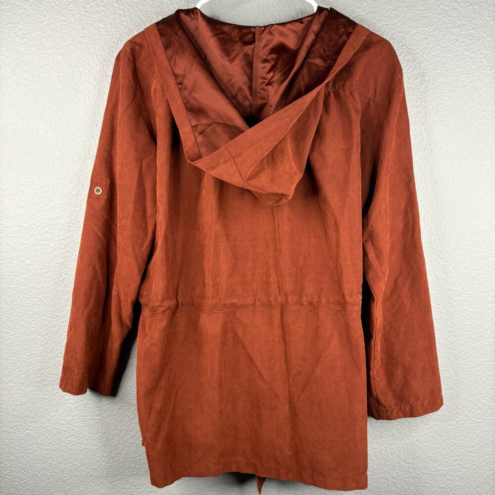 May & July Burnt Orange Waist Cinch Jacket - Picture 4 of 7
